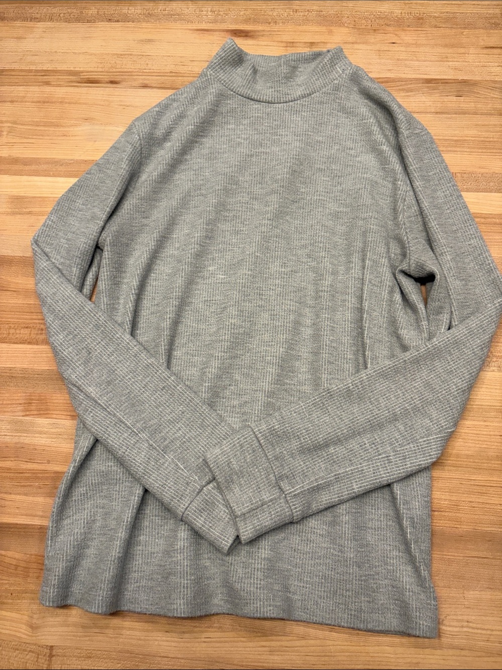 Better Be Gray Ribbed Mock Neck Sweater